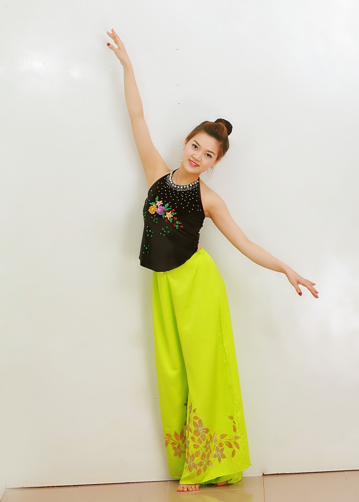 Trang phục múa đương đại họa tiết hồ điệp xanh siêu đẹp | Shopee Việt Nam